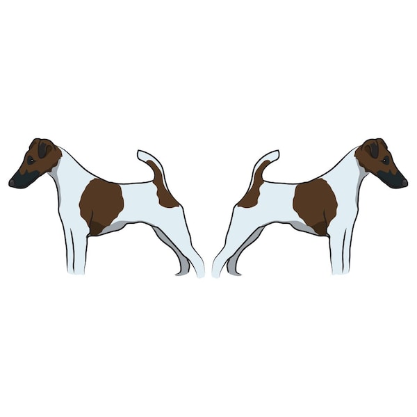 Smooth Fox Terrier Dog Decal, Dog Lover Decor Vinyl Sticker